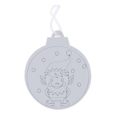 Christmas tree decoration for coloring "Elf" 4 pcs., Brush-2