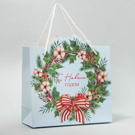Package Gift "Wreath", 25 x 26 x 10 cm, New Year-2