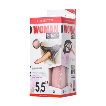 Strap -on LoveToy with nozzles, bodily color-15