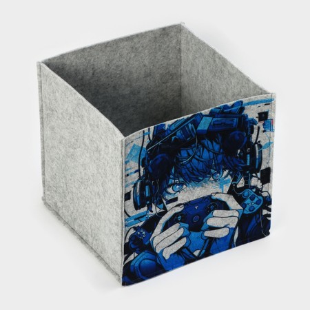 Anime organizer for storage, 30 × 30 × 30 cm, 24 l, gray-1