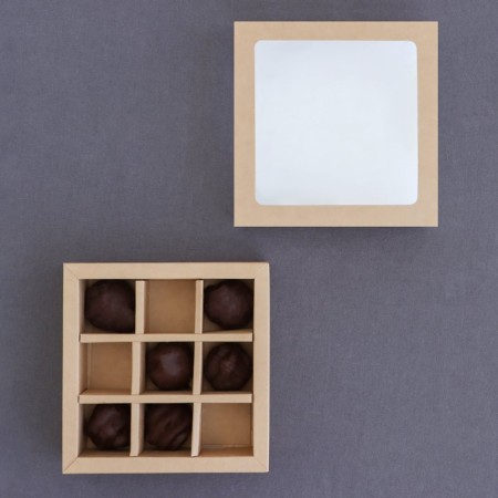 Packaging for sweets, craft, 9 pcs, 13.5 x 13.5 x 3.2 cm-3