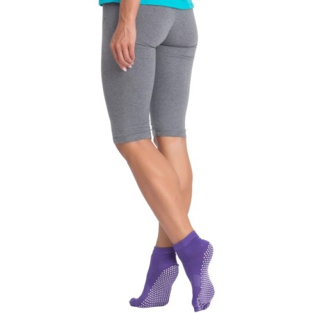 Socks for yoga bradex, anti -slip, closed, purple-2