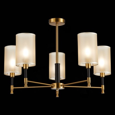 Ceiling EVOLUCE lamp. Sle300302-05. Granze. 5x40 watts, E14, 70x70x45 cm, brass color, black-1