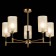 Ceiling EVOLUCE lamp. Sle300302-05. Granze. 5x40 watts, E14, 70x70x45 cm, brass color, black
