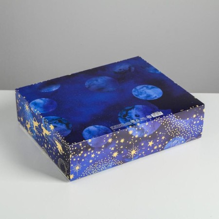 Folding Gift Box "Cell and Cozy", 31 x 24.5 x 9 cm, New Year-2