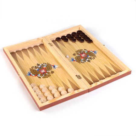 Board game 3 in 1 "Patriot": chess, checkers, backgammon, wooden, large, 50 x 50 cm-3
