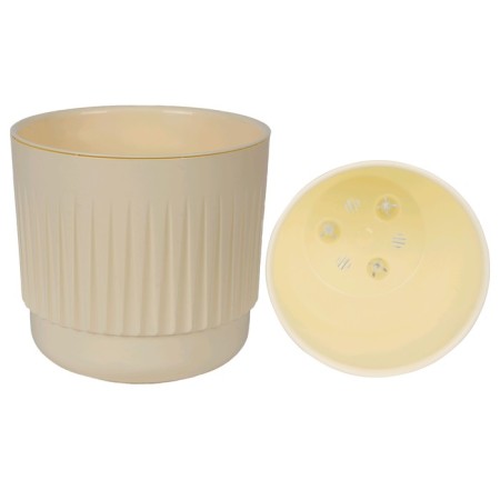 Plastic pot with the Betta tab, vanilla color-1