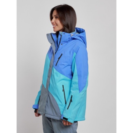 Ski jacket female winter, size 58, blue color-1