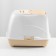 Domik toilet for cats closed with a door 50*38*37 cm, beige-white