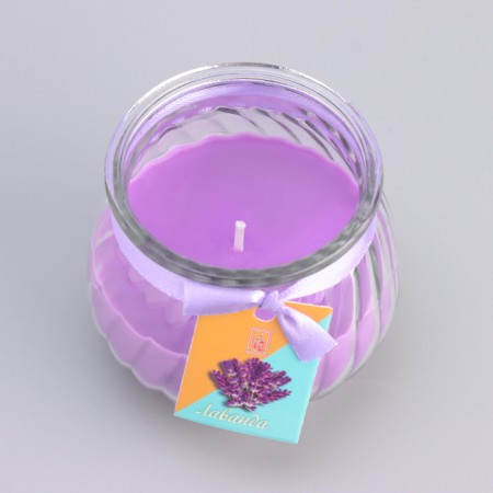 Aromatic “pot” candle 9x7.5cm, lavender-4
