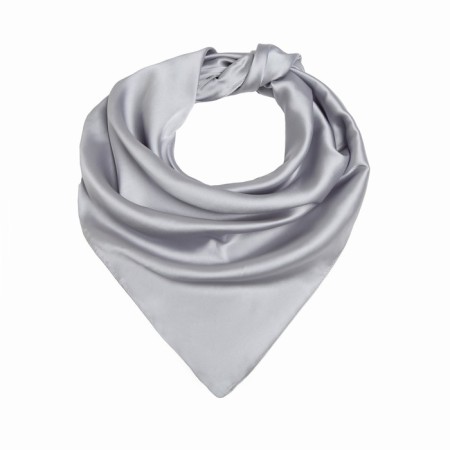 The scarf is plain, the color is gray, size 70x70