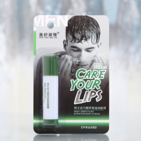 Male hygienic lipstick with an apple extract