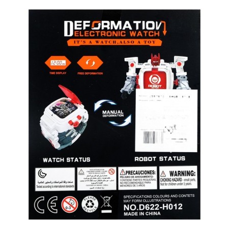 The clock "Clock", transforms into clocks, works from batteries, red color-6