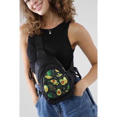 Avokado-Ryukzak bag, 15x10x26 cm, lightning departure, n/pocket, belt regulus, black-8