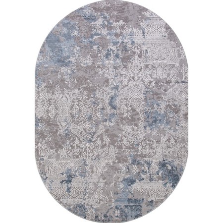 Oval Carbon Karmen Hali Armina, size 80x150 cm, color Blue/Blue