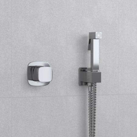 Bida mixer Wasserkraft a08657, built -in, with hygienic shower, brass, chrome-1