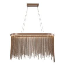 Suspended Indigo lamp, 11037/1PL Brown. 1x37W, LED, 4065LM, 3000-6000K, MOTHER IK, 740x300x380/1500 mm