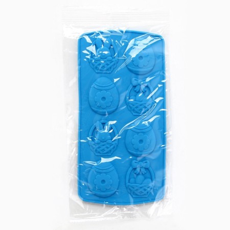 Silicone form for baking on Easter "Easter composition", Blue, 10.6 x 20.7 cm-5