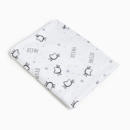 Diaper white cat 102x120cm, culinary 130g/m, 100% cotton