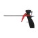 Pistol for mounting foam scrap, plastic case