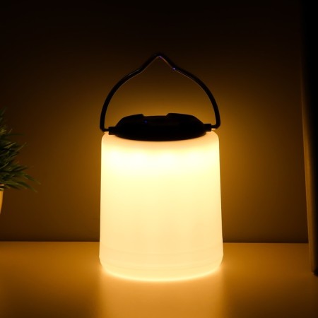 Fulls nightlight LED 4W USB AKB IP65 white-black 7.8x7.8x9.5 cm Risalux-1