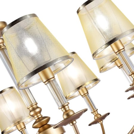 Suspended EVOLUCE lamp. Sle1115-203-08. Vinci. 8x60 watts, E14, 80x80x52 cm, color pink gold-3