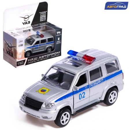 Metal machine "UAZ Patriot. Police ", inertia, 1:50