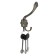 Hook furniture tundra TKT005, three -rod, bronze