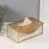 Casket Glass with a metal frame "Salfetnitsa" Transparent ripples 12.7x22.5x9 cm