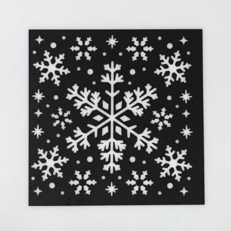 Stencil for creativity "Snow Tale", 15 x 15 cm, plastic-2