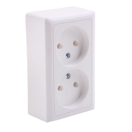 Double SE "Hit", 16 A, 250 V, invoice, without salary, IP20, white, RA16-237-B
