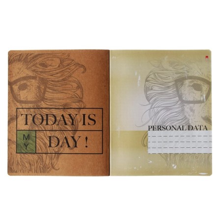 Notebook of 48 sheets in the cage "Today is my day!", Craft Cardboard, mix-7