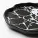 Ceramic black plate "Black marble", 17 cm, black color