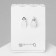Clips "Openwork in Rhilizes" drop, white color in silver