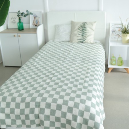 Bayle blanket 140x205cm, pistachio, HL80%, polyester20%, 420g/m-1
