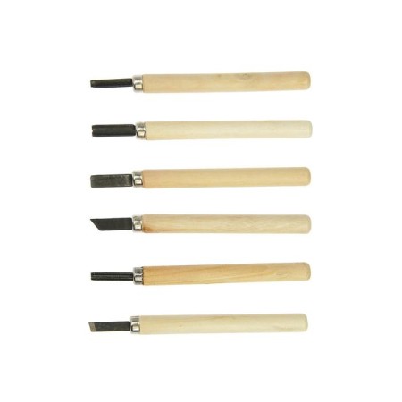 A set of woodcar tundra, wooden handle, 6 pcs.-1