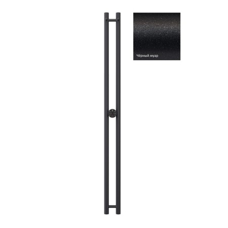 Terminus duo electric heated towel rail "Circle", 1400x114 mm, Black Muar-1