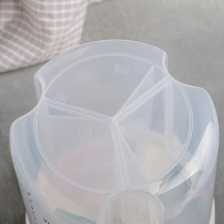 Plastic jar for bulk products, 3 compartments, 12.5 × 15.5 cm, color mix-3