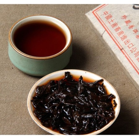 Chinese sustained black tea "Shu puer. Delica IU", 250 g, 2012, Yunnan, brick-3