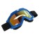 Glass-mask for motorcycle driving, gold chrome glass, blue color, OM-11