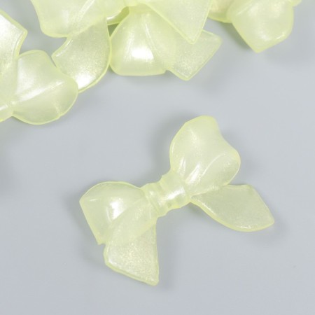 Decor for creativity Plastic "Bow Bow" glows in the dark 0.8x2.4x3.4 cm-1