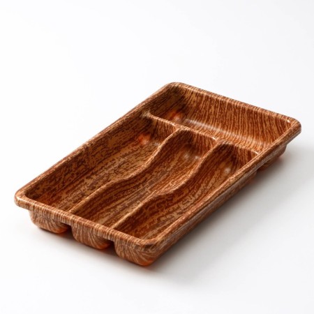 Tiles for cutlery "Woody", 36 × 20 × 5 cm, 4 departments-2