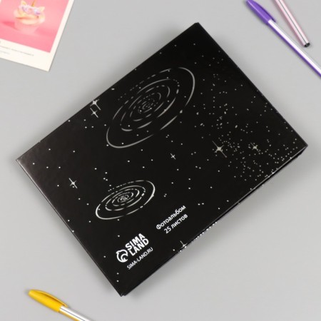 Photo album 25 sheets (corners+rings) "Infinity" silver 19x27x3 cm-6