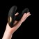 Prostate massager, point stimulator G, vibrovalla, silicone, black