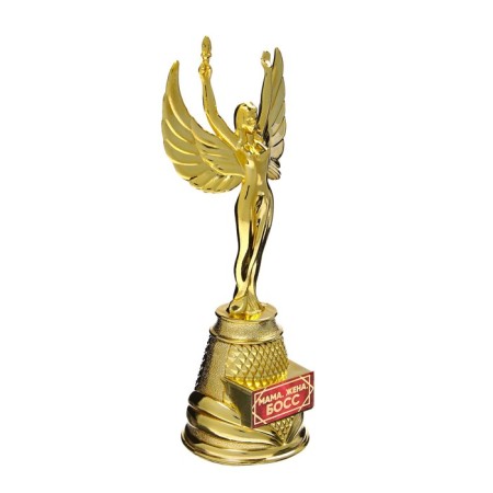 Nick award figure “Mom, Boss wife”, plastic, gold, 19.5 x 7.3 cm-2