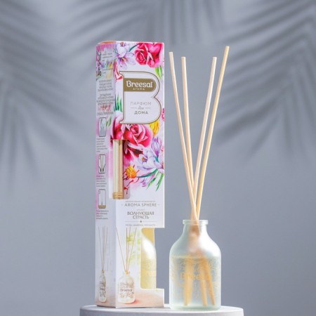Diffusor for home, aromatic perfume, flavor with sticks, Breesal. Arom sphere, 40 ml, exciting passion