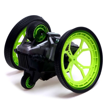 Radio-controlled car-controlled machine, works on batteries, green color-2
