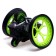 Radio-controlled car-controlled machine, works on batteries, green color