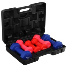 A set of neoprene ONLYTOP 10 kg: 1 kg x 2 pcs., 1.5 kg x 2 pcs., 2.5 kg x 2 pcs.
