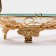 VAZA Oval Haigarden, 26 × 18 × 19 cm, removable handle, Golden metal color